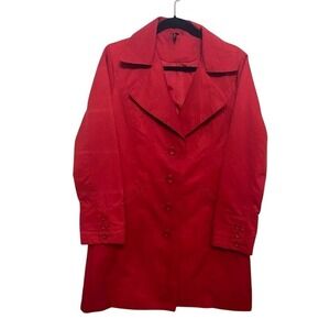 Ambition Red Trench Coat Women's‎ size Large